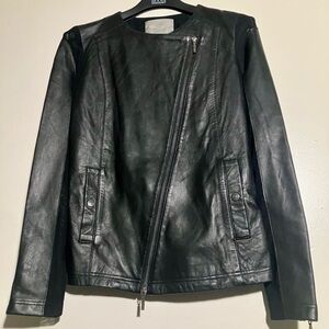 Anatomie Asymmetrical Black Leather Jacket